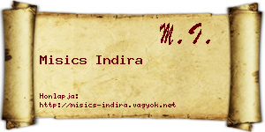 Misics Indira névjegykártya